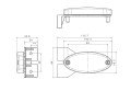 LED Umrissleuchte vorn weiss mit Halter