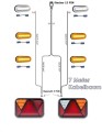 LED-Rückleuchten Set mit 7 Meter Kabelbaum und Umrissleuchten