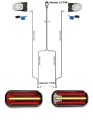 LED Beleuchtung mit dynamischen Blinkern + 5 Meter Kabelsatz 13 poliger Stecker