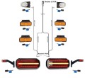 Led Rückleuchten Set mit dynamischen Blinkern + 5 Meter Kabelbaum