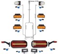 Led Rückleuchten Set mit dynamischen Blinkern und Kabelbaum 7 Meter
