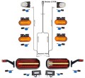 LED Anhängerbeleuchtung mit Laufblinkern und 7 Meter Kabelbaum 13 polig