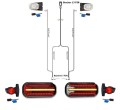 Led Rückleuchten Set mit dynamischen Blinkern + 5 Meter Kabelbaum 13 polig