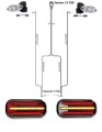 Led Rückleuchten Set mit dynamischen Blinkern + 7 Meter Kabelbaum 13 polig