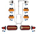 Led Rückleuchten dynamische Blinker mit 5 Meter Kabelbaum 13 polig