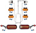 Led Rückleuchten Set Laufblinker 7 Meter Kabelbaum 13 polig