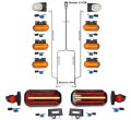 Led Rückleuchten Set Laufblinker 7 Meter Kabelbaum 13 polig