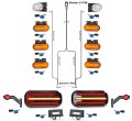 Led Rückleuchten Set Laufblinker 9 Meter Kabelbaum 13 polig