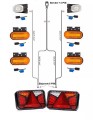 Led Rückleuchten Set mit Canbus Bajonett 6PIN Kabelabum 13 polig 7 Meter