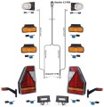 LED-Rückleuchten Pferdeanhänger Beleuchtung Trailer Earpoint 5 Meter Kabelbaum 13 pol