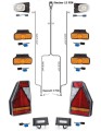LED-Rückleuchten Pferdeanhänger Beleuchtung Trailer Earpoint 7 Meter Kabelbaum 13 pol