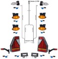 LED-Rückleuchten Pferdeanhänger Beleuchtung Trailer Earpoint 7 Meter Kabelbaum 13 polig