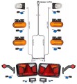 Led Rückleuchten Set mit Canbus Bajonett 6PIN + 7 Meter Kabelabum 13 polig