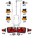 Led Rückleuchten Set mit Canbus Bajonett 6PIN + 7 Meter Kabelabum 13 polig