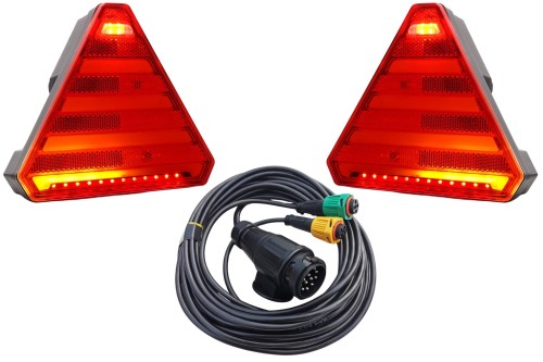 LED Rückleuchten Set Laufblinker + 7 Meter Kabelbaum 13 polig