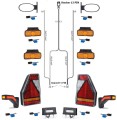 LED-Rückleuchten Pferdeanhänger Beleuchtung Trailer Earpoint 7 Meter Kabelbaum 13 polig