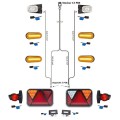Led Rückleuchten Set Anhänger mit Canbus 7m Kabelbaum 13 polig Umrissleuchten-SET