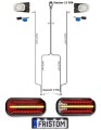 LED Beleuchtung mit dynamischen Blinkern + Kabelsatz 7 Meter inkl. Kennzeichenhalter
