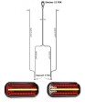 Led Rückleuchten Set mit Laufblinkern + 7 Meter Kabelbaum 13 polig